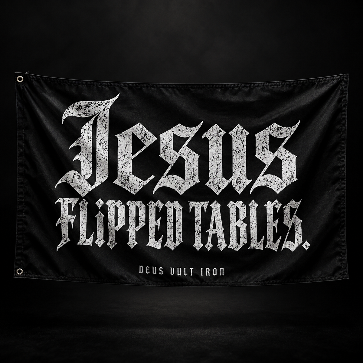 JESUS FLIPPED TABLES FLAG