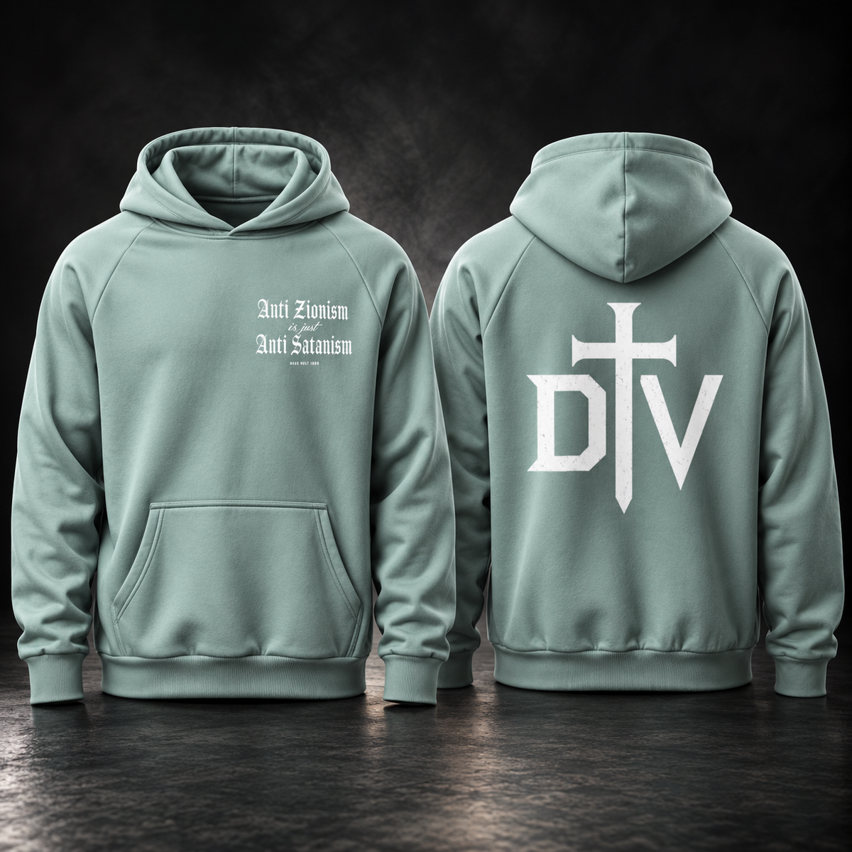 ANTI ZIONISM IS JUST ANTI SATANISM SUPER HEAVYWEIGHT HOODIE